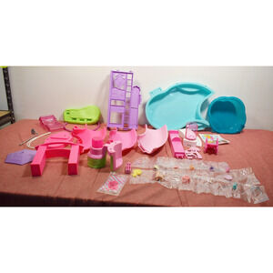 Barbie Dream Pool Playset with Slide & Bubbling Hot Tub